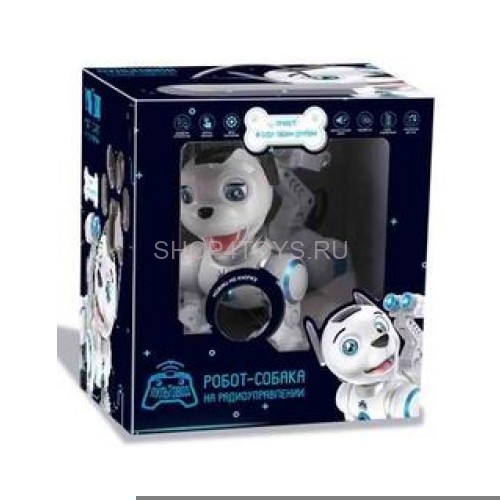 Робот-собака "Дружок" (сенсорные датчики, программируется, свет, звук, лай) - ZYB-B2856