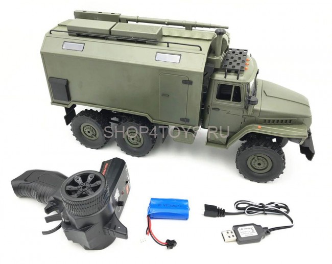 Радиоуправляемый внедорожник WPL Советский военный грузовик Урал 4WD 1:16 2.4G - WPLB-36 Радиоуправляемый внедорожник WPL Советский военный грузовик Урал 4WD 1:16 2.4G - WPLB-36