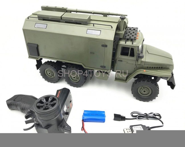 Радиоуправляемый внедорожник WPL Советский военный грузовик Урал 4WD 1:16 2.4G - WPLB-36 Радиоуправляемый внедорожник WPL Советский военный грузовик Урал 4WD 1:16 2.4G - WPLB-36