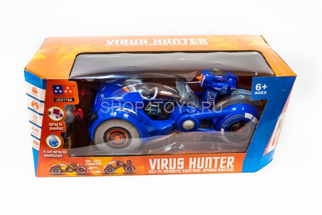 Радиоуправляемая трюковая машина Virus Hunter (пар, звук) - UD2175A-BLUE Радиоуправляемая трюковая машина Virus Hunter (пар, звук) - UD2175A-BLUE