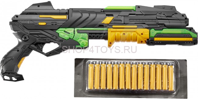 Автоматический бластер Дробовик с мягкими пулями (50 см, 14 патронов на батарейках) - FJ1054