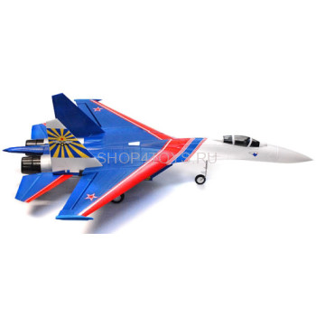 Радиоуправляемый самолет Art-tech Su-27 Warrior с электрическим шасси 2.4G - 2109F Радиоуправляемая модель самолета с двумя бесколлекторными импеллерными электродвигателями «Су-27» «Русские Витязи» с электрическим шасси