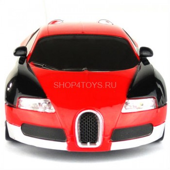 Радиоуправляемая машинка для дрифта Bugatti Veyron 1:24 - 666-227 ПОЛНЫЙ ПРИВОД! Сменные колеса! Светящиеся фары при движении вперед, задние светящиеся стоп-сигналы!