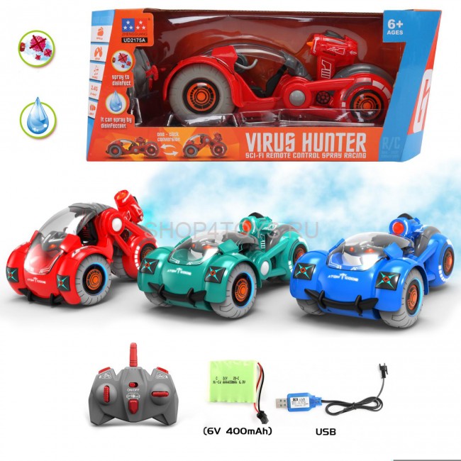 Радиоуправляемая трюковая машина Virus Hunter (пар, звук) - UD2175A-GREEN Радиоуправляемая трюковая машина Virus Hunter (пар, звук) - UD2175A-GREEN