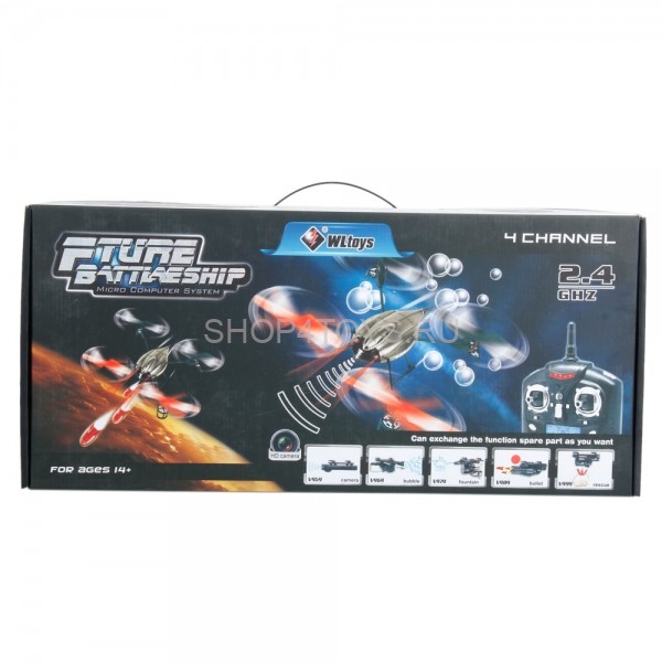 Радиоуправляемый квадрокоптер WL toys V989 2.4GHz с пушкой стреляющей ракетами - V989 Радиоуправляемый квадрокоптер WL toys V989 2.4GHz с пушкой стреляющей ракетами - V989