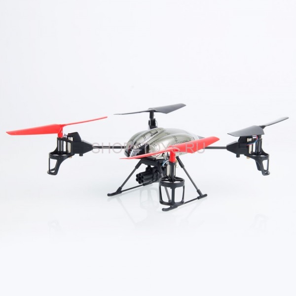 Радиоуправляемый квадрокоптер WL toys V989 2.4GHz с пушкой стреляющей ракетами - V989 Радиоуправляемый квадрокоптер WL toys V989 2.4GHz с пушкой стреляющей ракетами - V989