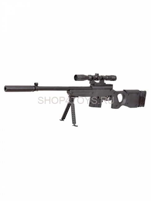 Детская снайперская винтовка M24 с глушителем и лазерным прицелом (пневматика, длина 100 см) - M03-1