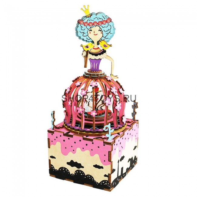 Деревянный 3D конструктор - музыкальная шкатулка Robotime "Princess" - AM405