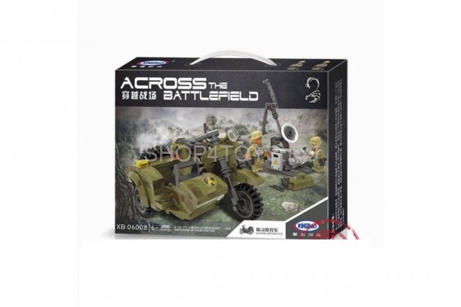 Конструктор XingBao Военный мотоцикл с коляской (256 деталей) - XB-06008 Конструктор XingBao Военный мотоцикл с коляской (256 деталей) - XB-06008