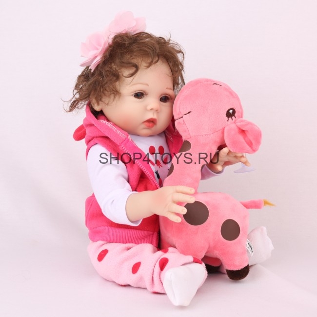 Реборн силиконовая кудряшка Арина