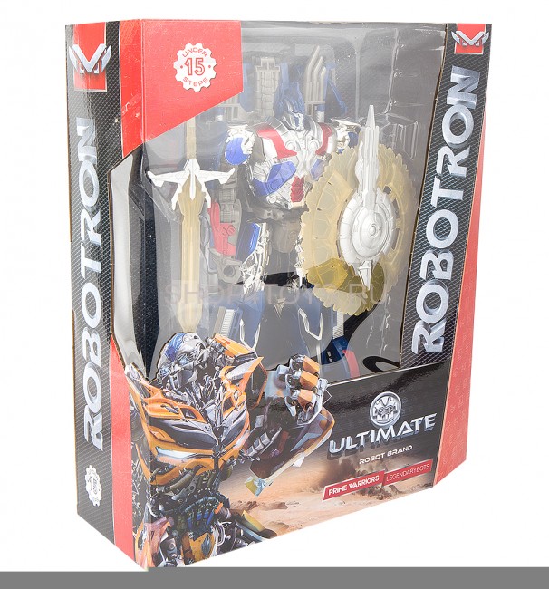 Робот-трансформер стальной ''Грузовик (щит и меч)'' 35 см - J8070/8004B