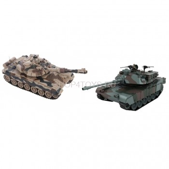 Радиоуправляемый танковый бой (советский T90  + Abrams США) 2.4GHz - 99830 Набор из двух радиоуправляемых моделей танков, для танкового боя.