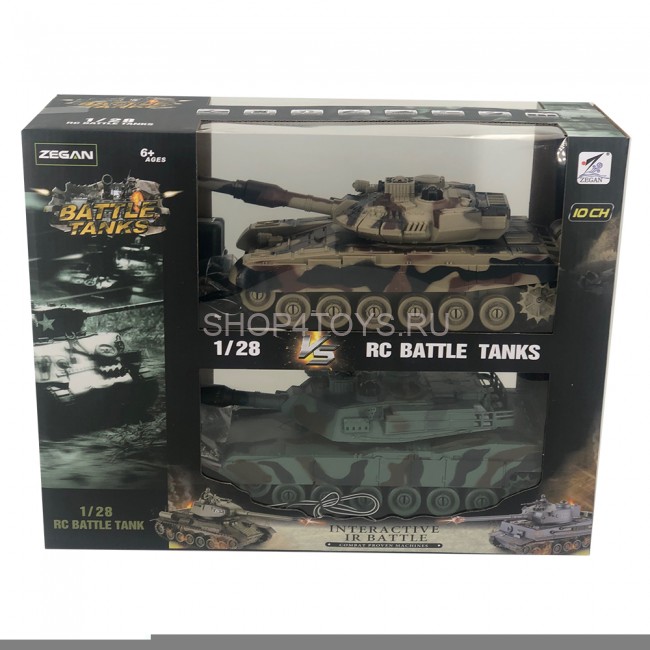 Радиоуправляемый танковый бой (советский T90  + Abrams США) 2.4GHz - 99830