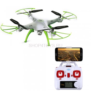 Радиоуправляемый белый квадрокоптер Syma X5HW с барометром Wi-Fi FPV - X5HW Квадрокоптер Syma X5HW с барометром и Wi-Fi FPV камерой - отличный коптер с удержанием высоты!