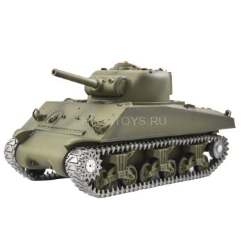 Радиоуправляемый танк Heng Long M4A3 Sherman 1:16 - 3898-1 PRO Радиоуправляемая модель американского танка Heng Long M4A3 Sherman