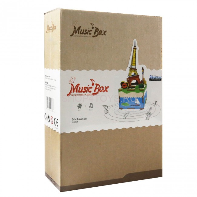 Деревянный 3D конструктор - музыкальная шкатулка Robotime "Romantic Eiffel" - AM308 Деревянный 3D конструктор - музыкальная шкатулка Robotime "Romantic Eiffel" - AM308