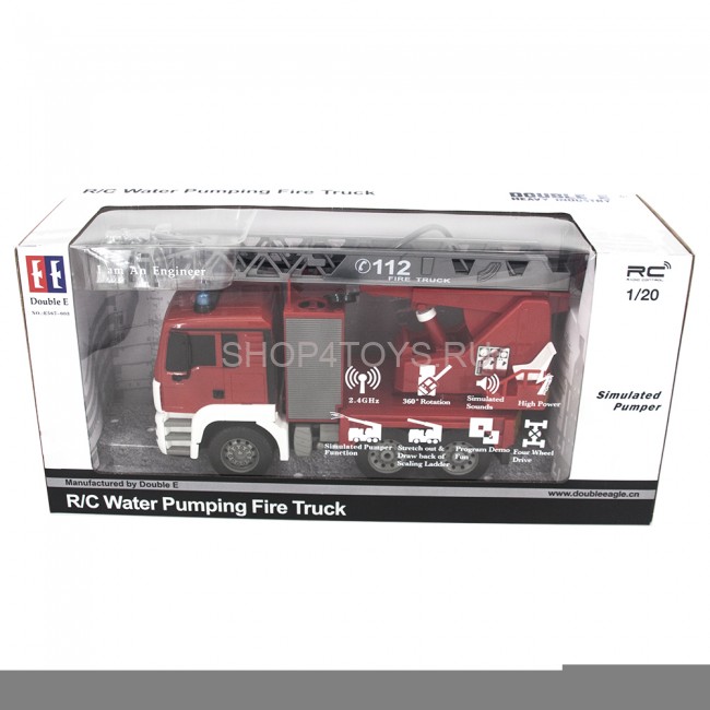 Радиоуправляемая пожарная машина Double E 1:20 2.4G - E567-003