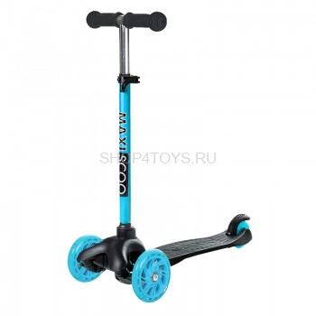 Самокат Maxiscoo Baby Трехколесный Детский со Светящимися Колесами, Черный - MSC-B091801 Самокат Maxiscoo Baby Трехколесный Детский со Светящимися Колесами, Черный - MSC-B091801