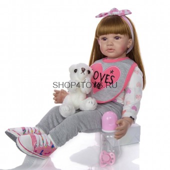 Большая реборн девочка с длинными волосами Пелагея  Большая реборн девочка с длинными волосами Пелагея