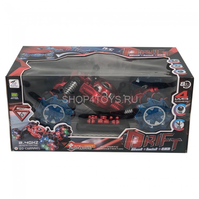 Радиоуправляемый трюковый красный дрифт Твистер Zegan 1:10 - ZG-C1253-RED Радиоуправляемый трюковый красный дрифт Твистер Zegan 1:10 - ZG-C1253-RED