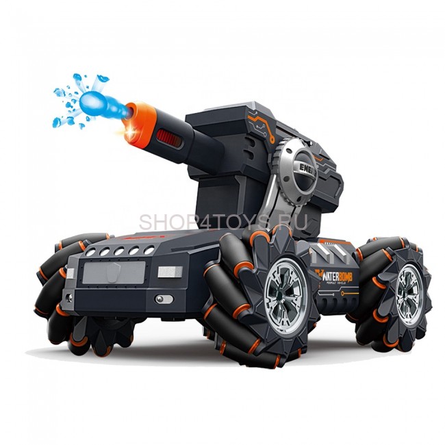 Радиоуправляемый дрифт танк-робот  (пульт + часы, стреляет гелевыми пулями) - QR2076-ORANGE Радиоуправляемый дрифт танк-робот  (пульт + часы, стреляет гелевыми пулями) - QR2076-ORANGE