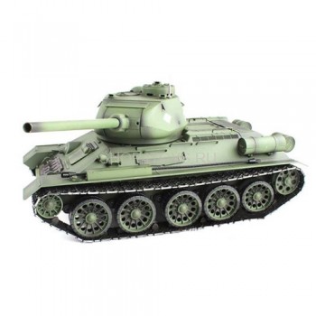 Радиоуправляемый танк Heng Long T-34/85 2.4G 1:16 - 3909-1 Радиоуправляемый советский танк T-34 в масштабе 1:16 с пневматической пушкой с отдачей и дымовыми эффектами