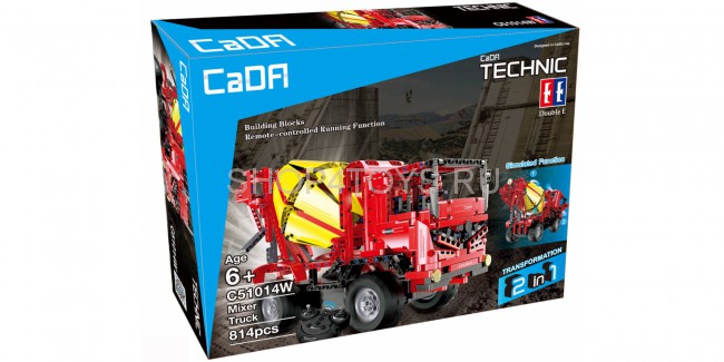 Радиоуправляемый конструктор бетономешалка / кран Cada Technics 2 в 1 - 2.4G - C51014W Радиоуправляемый конструктор бетономешалка / кран Cada Technics 2 в 1 - 2.4G - C51014W