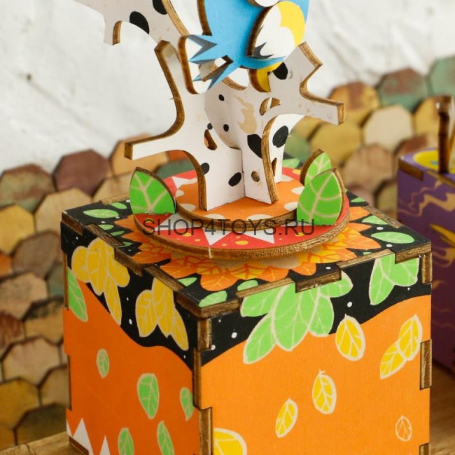 Деревянный 3D конструктор - музыкальная шкатулка Robotime "Song of Bird and Tree" - AM301