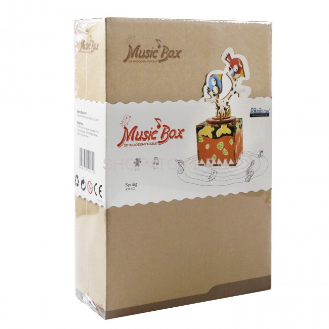 Деревянный 3D конструктор - музыкальная шкатулка Robotime "Song of Bird and Tree" - AM301