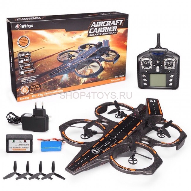 Радиоуправляемый квадрокоптер-амфибия "Авианосец" WLtoys - Q202 Радиоуправляемый квадрокоптер-амфибия "Авианосец" WLtoys - Q202