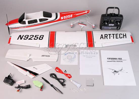 Радиоуправляемый самолет Art-tech Cessna 182 400 Class с лыжами 2.4G - 2101T Радиоуправляемый самолет Art-tech Cessna 182 400 Class с лыжами 2.4G - 2101T