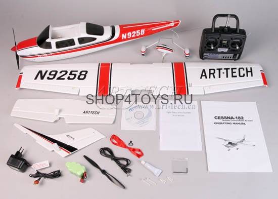 Радиоуправляемый самолет Art-tech Cessna 182 400 Class с лыжами 2.4G - 2101T Радиоуправляемый самолет Art-tech Cessna 182 400 Class с лыжами 2.4G - 2101T