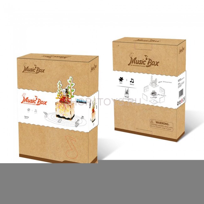 Деревянный 3D конструктор - музыкальная шкатулка Robotime "Spring" - AM302 Деревянный 3D конструктор - музыкальная шкатулка Robotime "Spring" - AM302