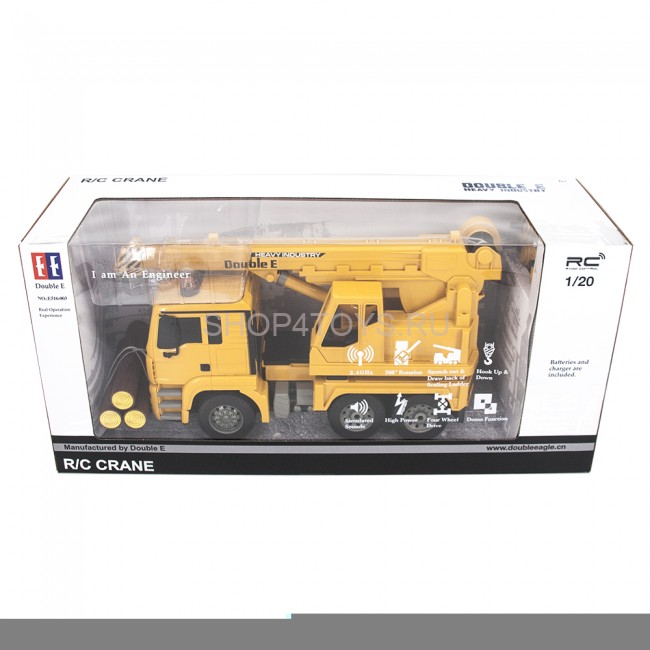 Радиоуправляемый грузовик-кран Double E 1:20 2.4G - E516-003