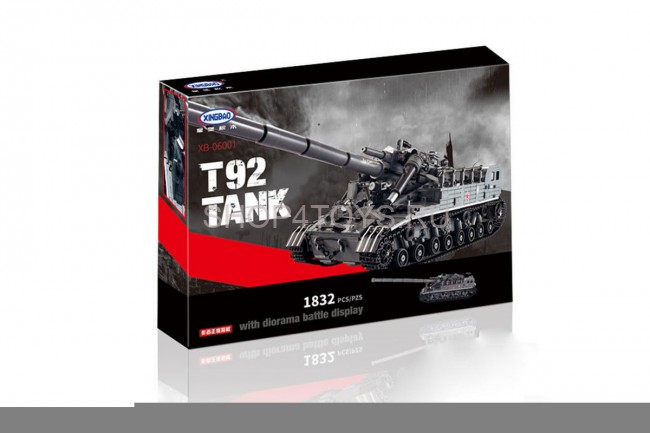 Конструктор XingBao Военный танк T92 (1832 детали) - XB-06001 Конструктор XingBao Военный танк T92 (1832 детали) - XB-06001