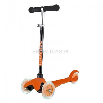 Самокат Maxiscoo Baby Трехколесный Детский со Светящимися Колесами, Оранжевый - MSC-B101706 Самокат Maxiscoo Baby Трехколесный Детский со Светящимися Колесами, Оранжевый - MSC-B101706