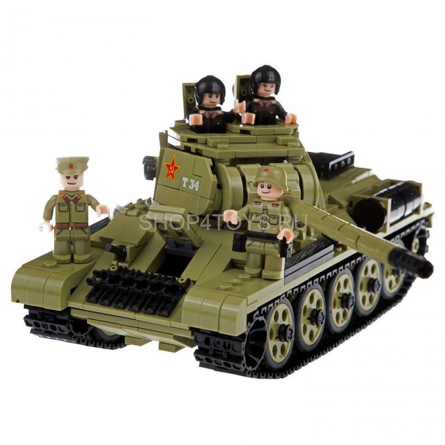 Конструктор Армия России ''Танк Т-34'' (969 деталей) - АР-01014 Конструктор Армия России ''Танк Т-34'' (969 деталей) - АР-01014
