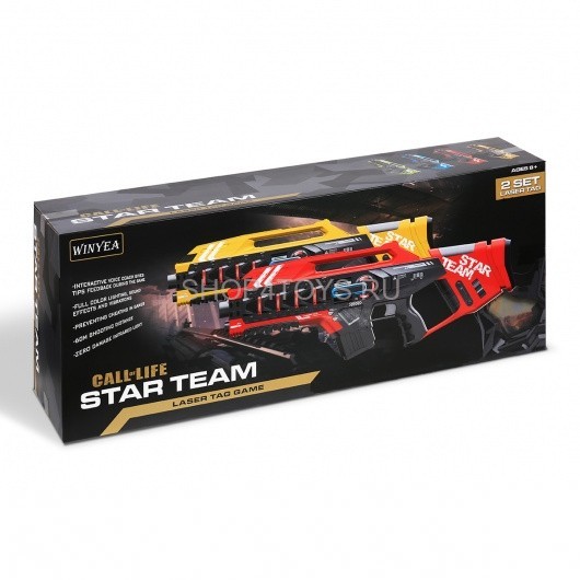 Набор для лазертага Winyea Call of Life Star-Team (2 автомата, синий и зеленый) - W7006D-GB Набор для лазертага Winyea Call of Life Star-Team (2 автомата, синий и зеленый) - W7006D-GB