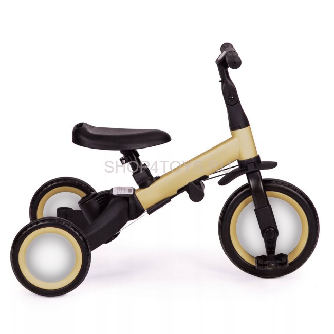 Детский беговел-велосипед 4в1 с родительской ручкой, бежевый - TR007-BEIGE Детский беговел-велосипед 4в1 с родительской ручкой, бежевый - TR007-BEIGE