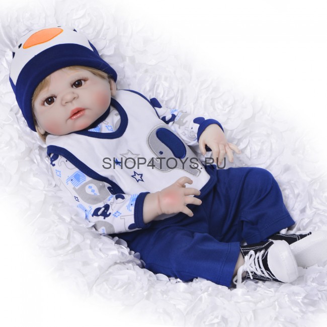 Кукла реборн силиконовый мальчик Трофим