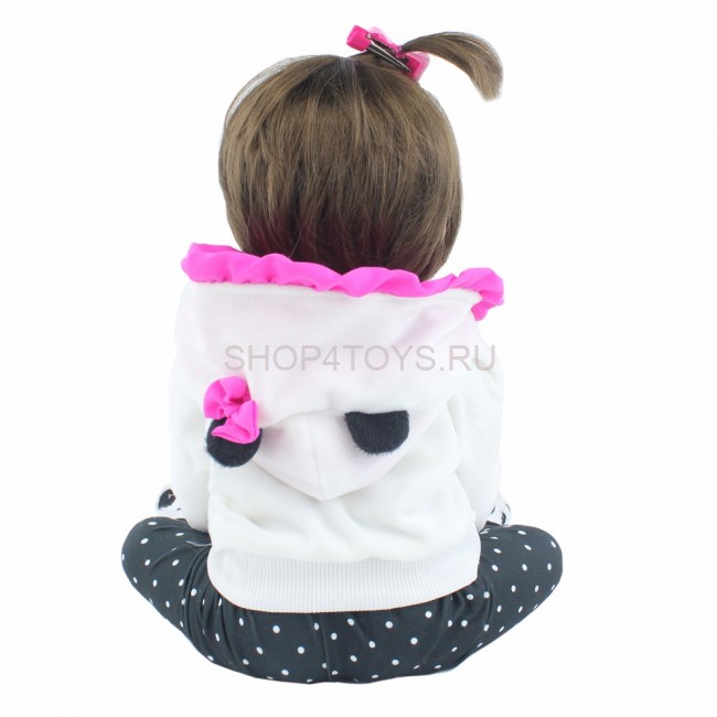 Реборн силиконовая девочка с хвостиком Лерочка