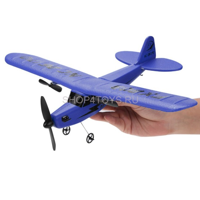 Радиоуправляемый самолет Piper Cub J3 для начинающих 2.4G - FX803-BLUE Радиоуправляемый самолет Piper Cub J3 для начинающих 2.4G - FX803-BLUE