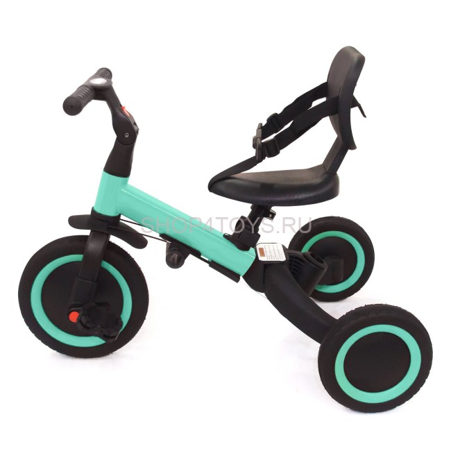 Детский беговел-велосипед 4в1 с родительской ручкой, зеленый - TR007-CYAN Детский беговел-велосипед 4в1 с родительской ручкой, зеленый - TR007-CYAN