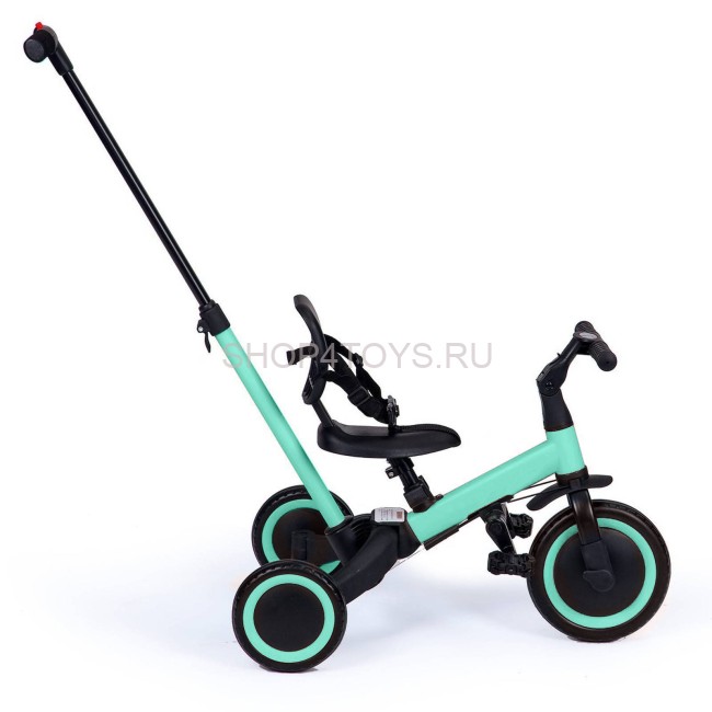 Детский беговел-велосипед 4в1 с родительской ручкой, зеленый - TR007-CYAN Детский беговел-велосипед 4в1 с родительской ручкой, зеленый - TR007-CYAN
