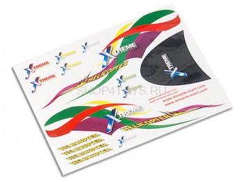 Наклейки для кабины Xtreme color - BCX010-S Наклейки для кабины Xtreme color для вертолета E-FLITE Blade CX2 - BCX010-S