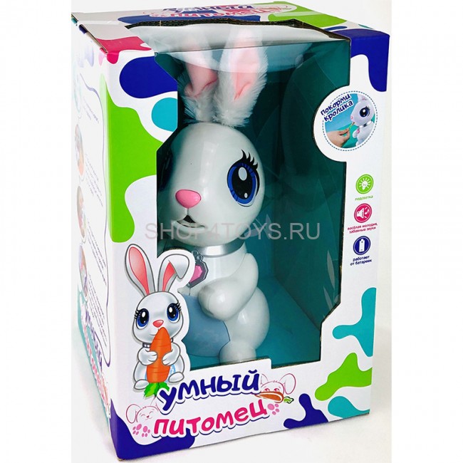Интерактивный робот кролик (забавные зуки, веселые мелодии, ест вкусняшки) - ZYB-B3310 Интерактивный робот кролик (забавные зуки, веселые мелодии, ест вкусняшки) - ZYB-B3310