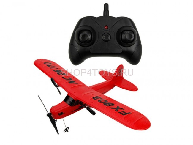 Радиоуправляемый самолет Piper Cub J3 для начинающих 2.4G - FX803-RED