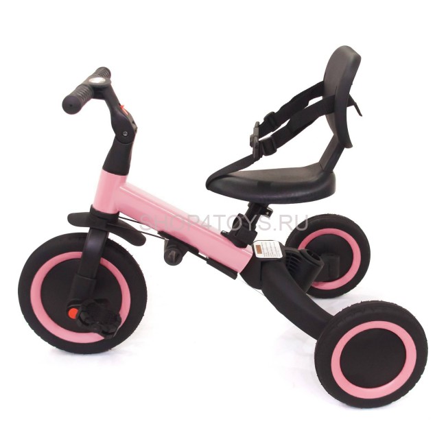 Детский беговел-велосипед 4в1 с родительской ручкой, розовый - TR007-PINK Детский беговел-велосипед 4в1 с родительской ручкой, розовый - TR007-PINK