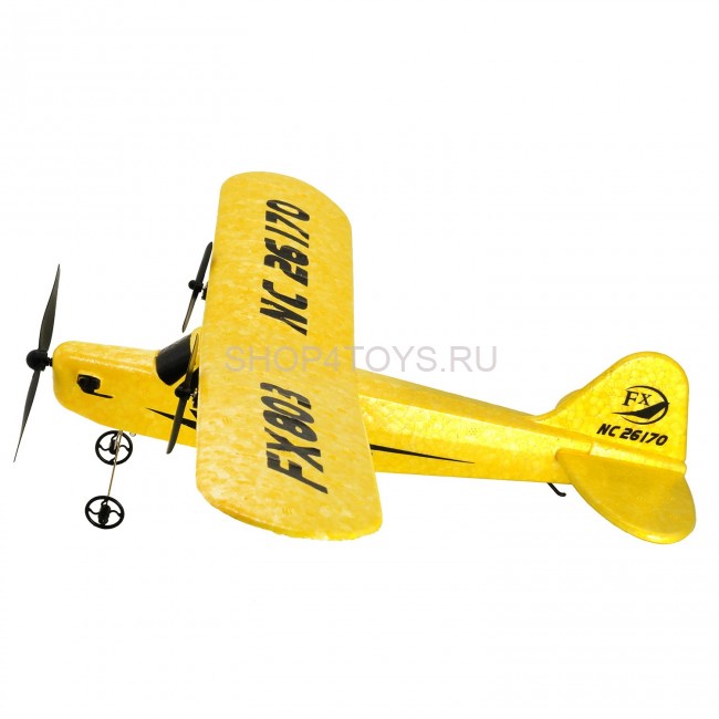 Радиоуправляемый самолет Piper Cub J3 для начинающих 2.4G - FX803-YELLOW Радиоуправляемый самолет Piper Cub J3 для начинающих 2.4G - FX803-YELLOW