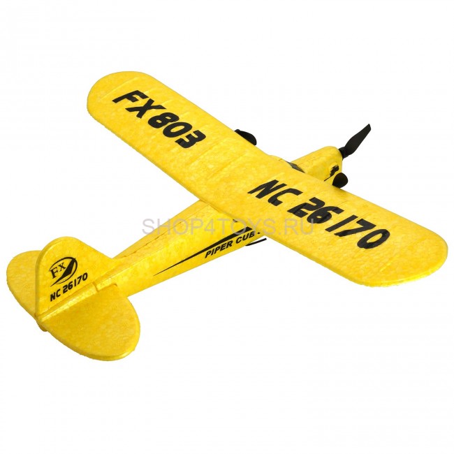 Радиоуправляемый самолет Piper Cub J3 для начинающих 2.4G - FX803-YELLOW Радиоуправляемый самолет Piper Cub J3 для начинающих 2.4G - FX803-YELLOW